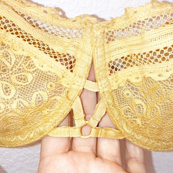 FREE PEOPLE Intimately Daisy Lace Bra GOLDENROD SZ: 34DD (34E) - Picture 2 of 11